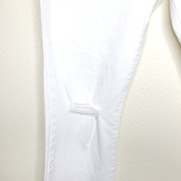 Pistola High Rise Bootcut Raw Hem Jeans White Denim Women's Size 27 distressed - Picture 6 of 13